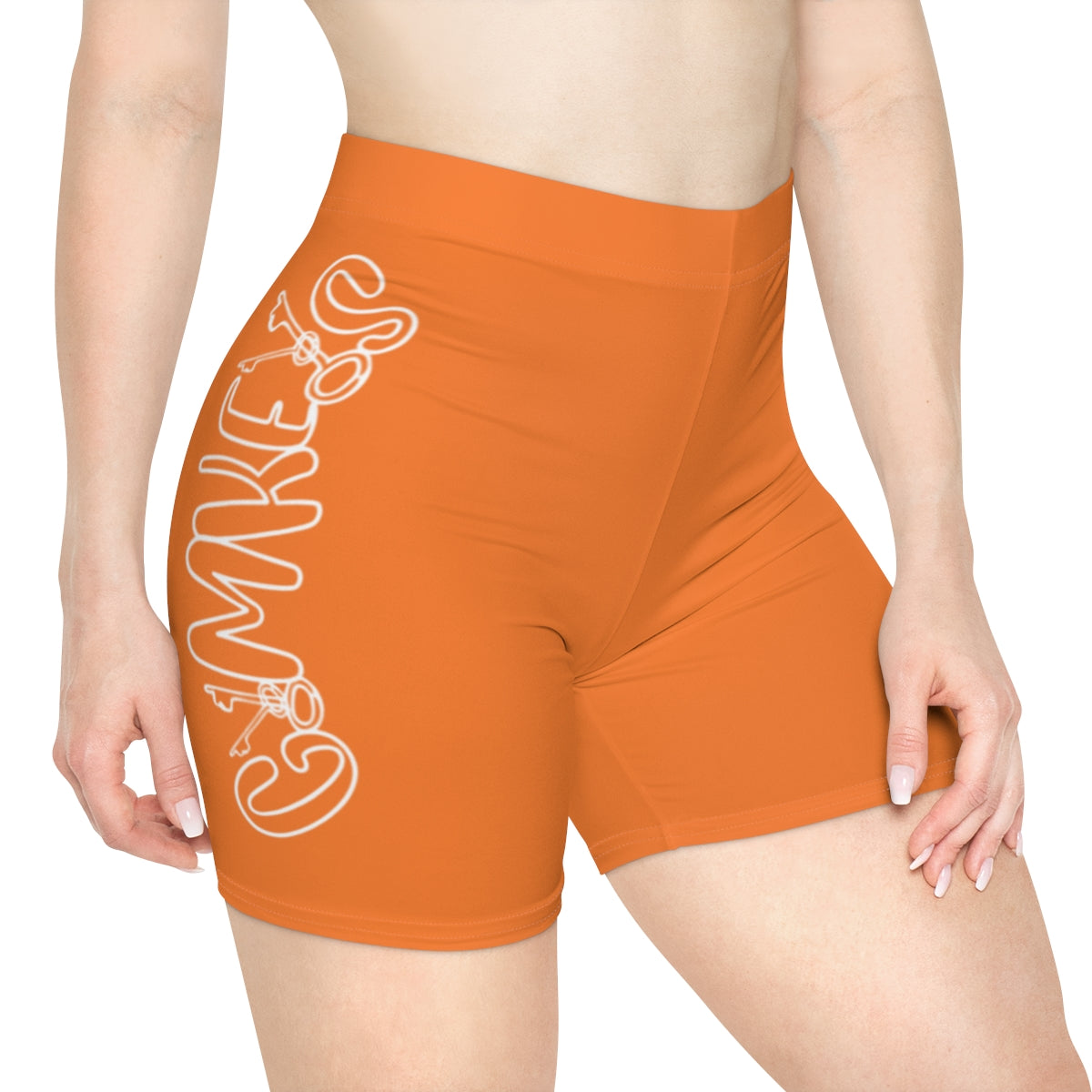 Orange Women's Biker Shorts